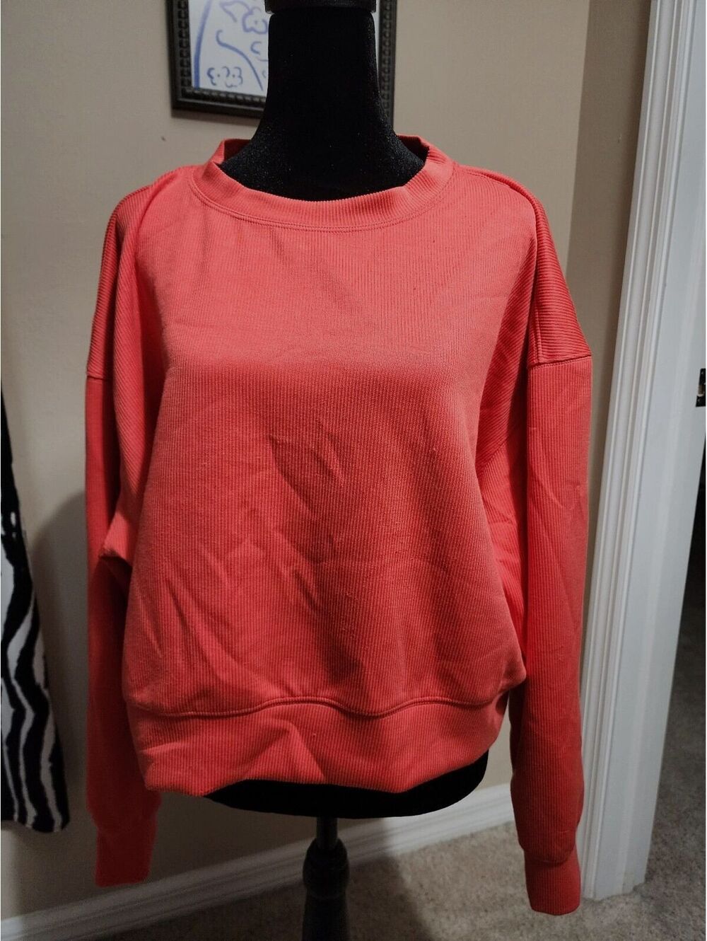Danskin Coral Crewneck Sweatshirt Size Large